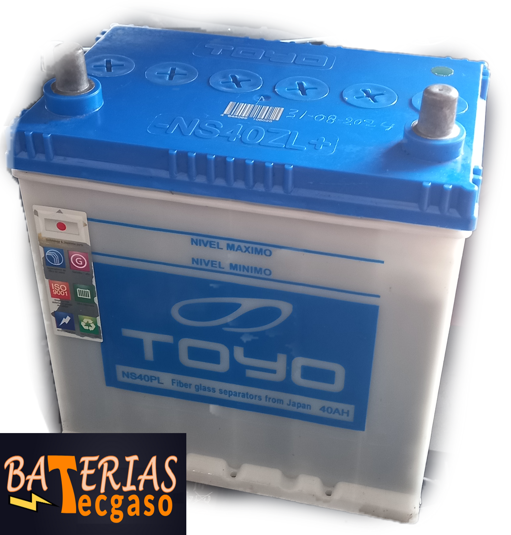 BATERIAS TOYO 40 AMPER NS40PL BORNE FINO DERECHO 